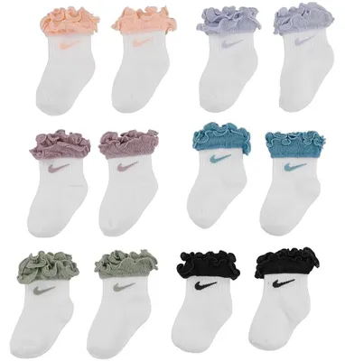 Produktbild von Nike Kids Ruffle Socken 6 Paare Weiß EU 16-18 1/2 Kinder Weiß EU 16-18 1/2