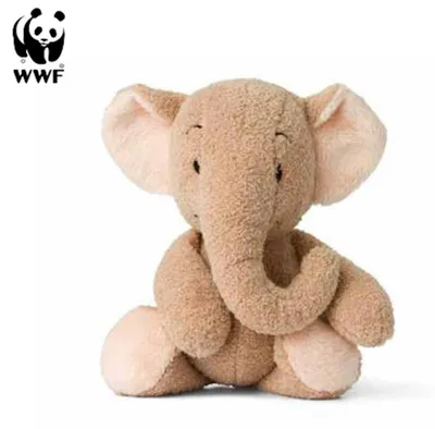 Obrázok produktu pre Klub mláďat WWF - Slon Ebu (béžový, 22 cm) s praskajúcimi ušami, mäkká hračka pre batoľatá