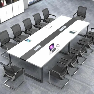 Produktbild von Konferenztisch mit Kabelmanagement 400x80x74cm für Büro und Konferenzraum