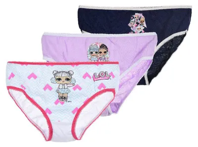 Produktbild von L.O.L. Surprise! lol Kinder Mädchen Unterhosen Schlüpfer Slips 3er Pack, Größe:110-116