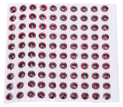 Immagine prodotto di 100 occhi di pesce, 5 mm, resistenti, 3D, rotondi, morbidi, fai da te, leggeri, delicati, esche da pesca, occhi, rossi