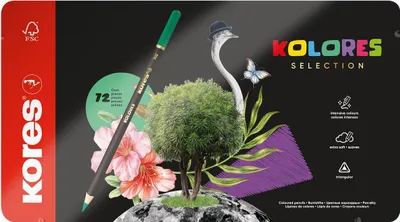 Obrázek produktu pro Kores BB93372 Kores trojhranné barevné tužky "KOLORES SELECTION", krabička 72 ks