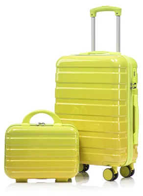 Produktbild von PC Kofferset 14 20 Zoll 2 teilig Spinner Zahlenschloss Grš¹n, fš¹r Ordnung zu Hause und unterwegs