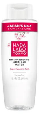 Obrázek produktu pro Hada Labo Tokyo, Hada Labo, kyselina hyaluronová, odličovač, micelární voda, pro všechny typy pleti, 400 ml