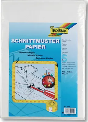 Obrázek produktu pro Folia 790 Schnittmusterpapier - 100 x 150 cm, 5 Bogen, transparent