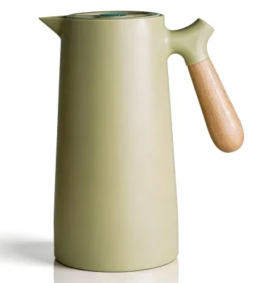Isolierte Warmhaltekanne, doppelwandig, 1 l, grün