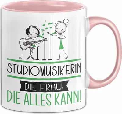 Produktbild von Studiomusikerin Geschenk Tasse Becher Die Frau Die Allen Kann Geschenkidee für eine Studiomusikerin Lustig (Rosa)