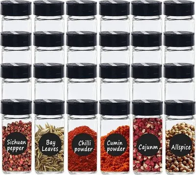 Productafbeelding van Set kruidenpotjes met deksel - 24 stuks
