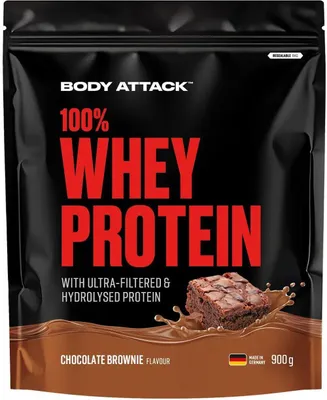 Produktbild von Body Attack 100 % Whey Protein – 900 g Chocolate Brownie
