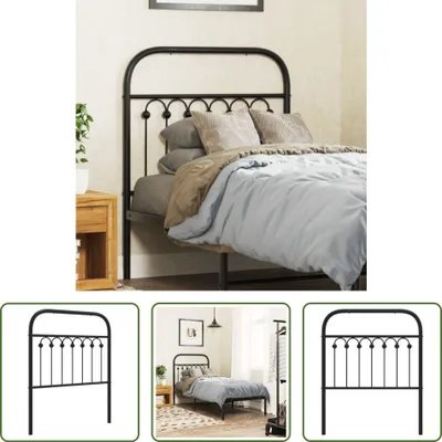 Immagine prodotto di The Living Store Testiera in metallo nero 75 cm