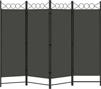 Immagine prodotto di Pannelli divisori pieghevoli e divisori autoportanti | Grigio scuro | 223x172 cm