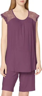 Produktbild von Kurzer Damen-Schlafanzug mit Spitze, SCHIESSER „Selected! Premium Inspiration“ Damengrößen 42/XL
