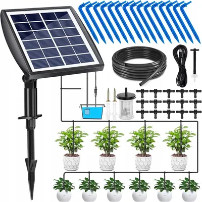 Zdjęcie produktu dla Automatyczny Solarny System Nawadniania Kropelkowego Ogrodu Z Wężem 15 M