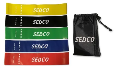 Immagine prodotto di Set Di Elastici Di Resistenza Fitness Sedco Set 5 Pezzi Livello - 25 cm
