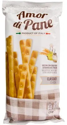 Obrázek produktu pro Amor di Pane Grissini křupavé tyčinky Classic variety 125g
