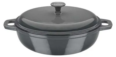 Schmortopf, grau, 30 x 9 cm, 4,5 l, Gusseisen