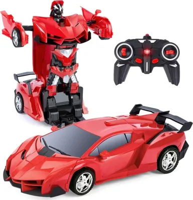Produktbild von Diaľkovo ovládané transformátorové auto/robot, RC auto, transformácia auta na diaľkové ovládanie, diaľkovo ovládané auto a robot – ROBOCAR červená