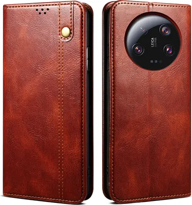 Image de Etui pour Xiaomi 13 Ultra, étui en cuir avec fonction stand rouge
