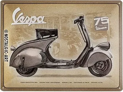 Produktbild von Nostalgic-Art - Blechschild 30 x 40 cm - Vespa - 75 Years Anniversary SONDEREDITION