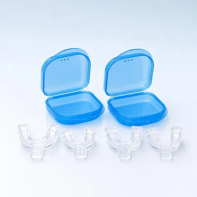 Productafbeelding van 4 thermoplastische bitjes voor tanden, 2 blauwe etuis RESTEQ