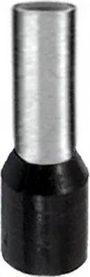 Produktbild von 100 x Aderendhülsen-Sortiment - SCHWARZ- isoliert - 6,0qmm / 6,0mm²  Länge 12 mm