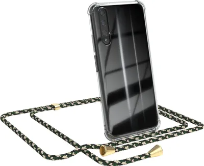 Produktbild von EAZY CASE Handykette kompatibel mit Honor 20, Handyhülle mit Umhängeband, Handykordel, Schutzhülle Clear, Band in Grün
