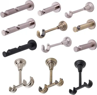 Zdjęcie produktu dla MDEKOR wspornik sufitowy 1-torowy wspornik sufitowy ze stali antycznej z metalową płytą montażową do karnisza Rozstaw 19 mm można skrócić