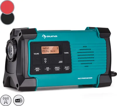 Produktbild von Auna Radio, Aufladbares DAB-Radio, DAB Plus Radio mit Bluetooth, Radio mit Batterie, DAB/DAB+/FM, Küchenradio mit LCD Display, Wecker, Retro-Radio Klein, Radio mit Netzstecker, USB & Streaming, 1W