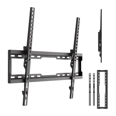 Immagine prodotto di Supporto/Attacco a parete Maclean per televisori, compatibile con standard VESA fino a 600x400, per schermi da 37 a 86 pollici, con capacità di carico fino a 45 kg, colore nero, inclinazione regolabile da 0° a 8°. Modello: MC-188
