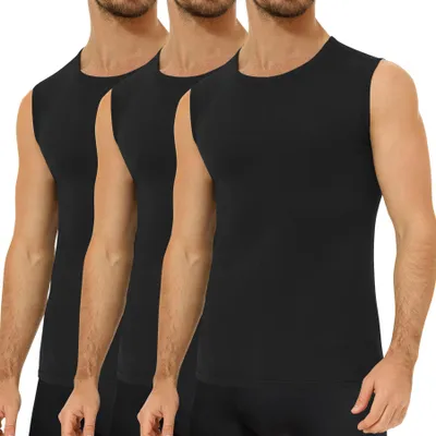 Produktbild von Falechay 3er Pack Unterhemden Herren Tanktops Sportunterhemden Schwarz 5XL – 3*schwarz