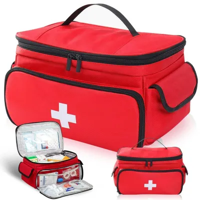 Produktbild von Erste Hilfe Tasche Leer 600D Oxford Rot 28x19x16 cm