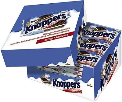 Verpackungsbild Storck Knoppers knusprige Milch Haselnuss Schnitte 24st 600g