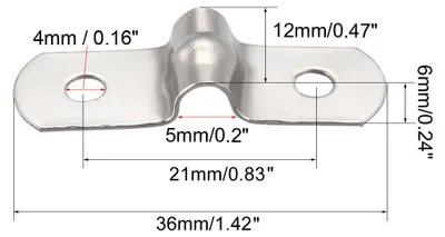 Produktbild von 20 Stš¹ck Starrer Rohrgurt Erstaz 5mm(0.2"), Zugrohr Clip Klemme 2 Loch 304 Edelstahl