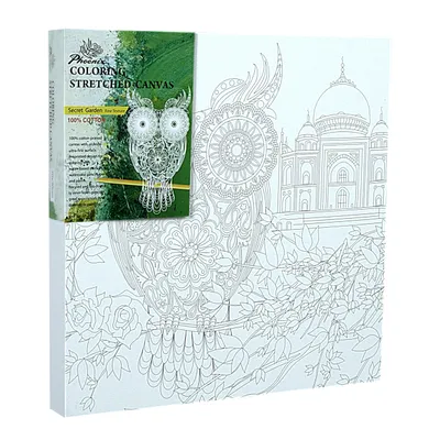 Zdjęcie produktu dla Obraz do malowania, szkic - rama 3,7 cm - sowa