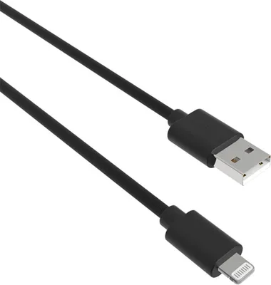 Imagen del producto de Cable Jaym Lightning a USB-A, 2.4A, para carga y sincronización, compatible con dispositivos Apple, longitud 1.5m, color