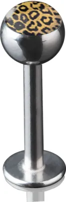 Produktbild von viva-adorno 1,2 x 8mm Lippen Piercing Stecker Labretstecker 316L Chirurgenstahl 20 verschiedene Motive Picture Logo Z379, S14 Leo