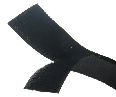 Nähbares Haken- und Klettband, 50 mm x 1 m, schwarz