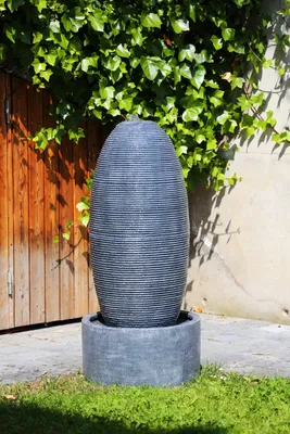 Produktbild von The Fountain 120 (120cm hoch) Wasserbrunnen, Tischbrunnen, Zimmerbrunnen mit LED Beleuchtung Indoor Outdoor