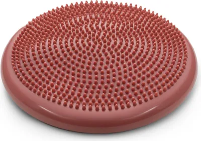 Obrázek produktu pro Sedák s míčem Hop-Sport o průměru 34 cm - balanční polštářek s/bez nopků, lze použít oboustranně - světle růžový