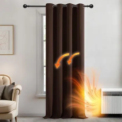 Obrázok produktu pre Zatemňovacie závesy neprepúšťajúce svetlo, čokoládová farba, 132 x 160 cm, 1 ks
