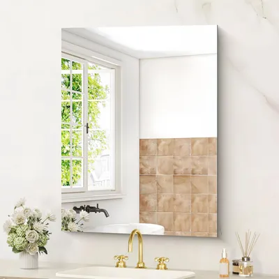 Immagine prodotto di Specchio da parete senza cornice, 60 x 80 cm, vetro infrangibile, riflesso HD, design moderno
