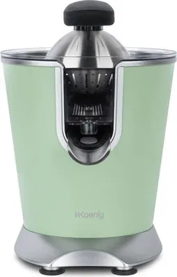 Image de Presse Agrumes Électrique H.Koenig AGR88, 160W, Silencieux, Anti-Gouttes, Corps en Acier Inoxydable, Sans BPA