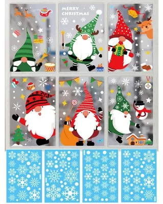 Image de Autocollants pour fenêtre, Noël, 10 pièces, PVC, flocons de neige, décoration, adhésifs, réutilisables