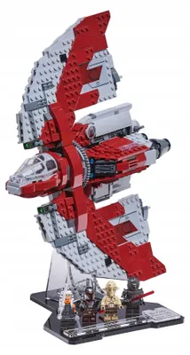 Productafbeelding van Zwarte displaystandaard voor LEGO® 75362 Star Wars – Ahsoka's T-6 Jedi Shuttle™