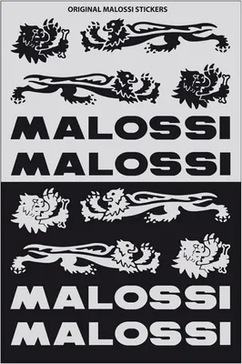 Imagen del producto de Calcomanía Malossi, color  y plateado, de 11,5 x 16,8 cm