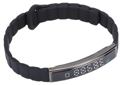 Image de Bracelet de fitness, moniteur d'activité, podomètre, étanche, pour le sport, noir