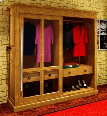 Produktbild von Casa Padrino Luxus Kleiderschrank B 226 x H 220 cm Haute Couture Schlafzimmer Schrank mit Glas Schiebetür im Art Deco Jugendstil