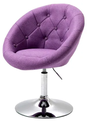 Produktbild von Cocktail-Sessel Havanna Lounge Clubsessel Drehsessel Retro Barhocker Stoff Lila