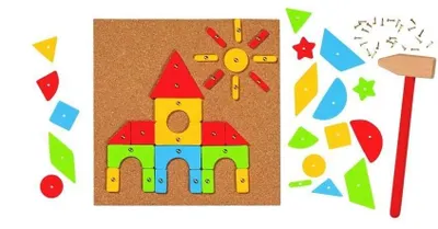 Imagen del producto de Omgoods: Juego de construcción con 118 piezas, base de corcho