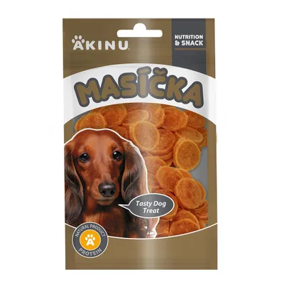 Obrázek produktu pro Akinu MASÍČKA Kuřecí chipsy pamlsek pro psy 75 g